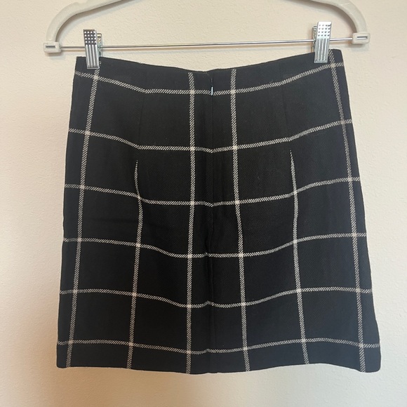 Madewell Black and White Checkered Mini Skirt - Picture 3 of 4